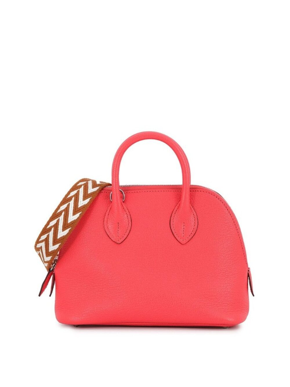 Hermes Bolide 1923 Mini Rose Silver Chevre Mysore 2-Way Handbag